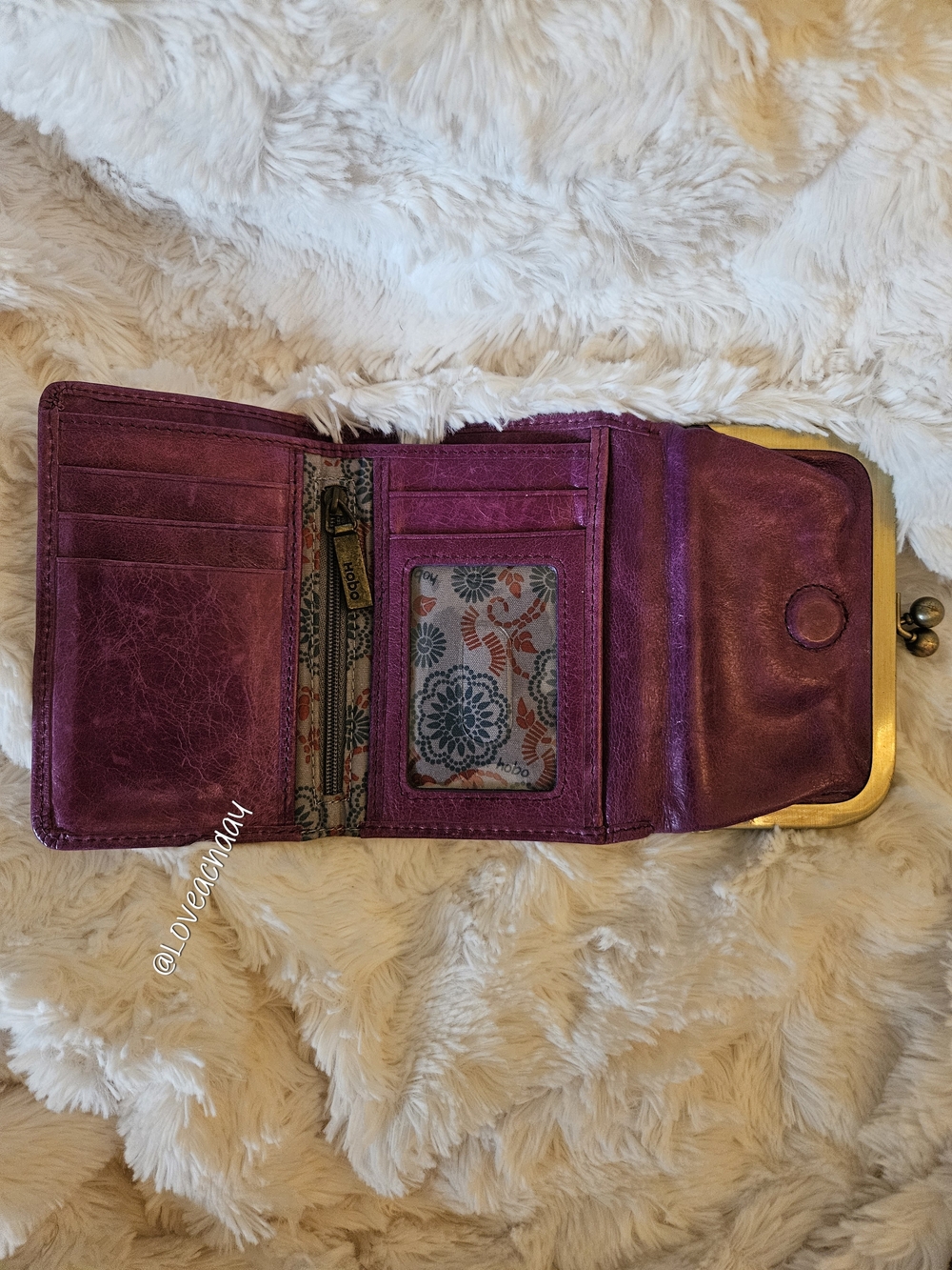 SOLD✨️HOBO Robin-Purple Vintage-Style Frame Wallet Clutch - Picture 3 of 6